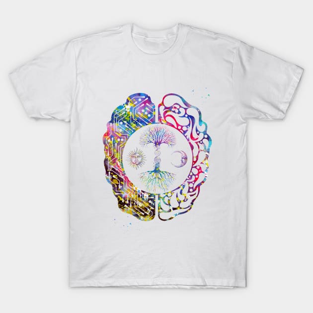 Tree of Life and brain T-Shirt by erzebeth